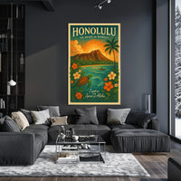 Honolulu The Heart of Hawaii Poster PosterGoat