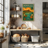 Honolulu The Heart of Hawaii Poster PosterGoat