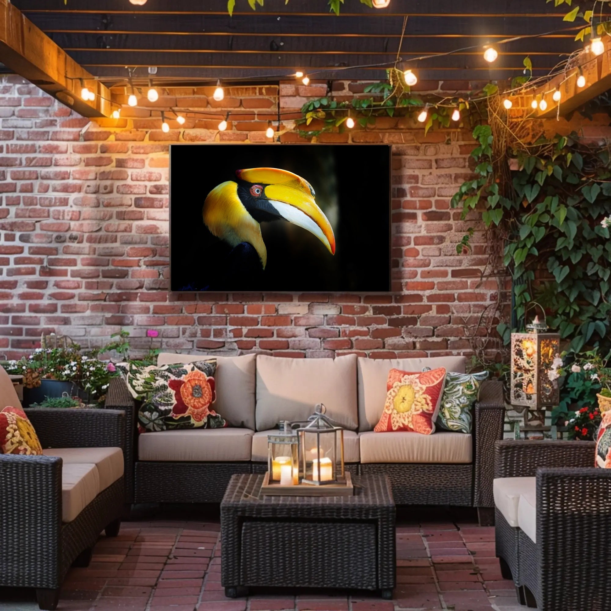 Hornbill in Tropical Habitat Animal Poster PosterGoat