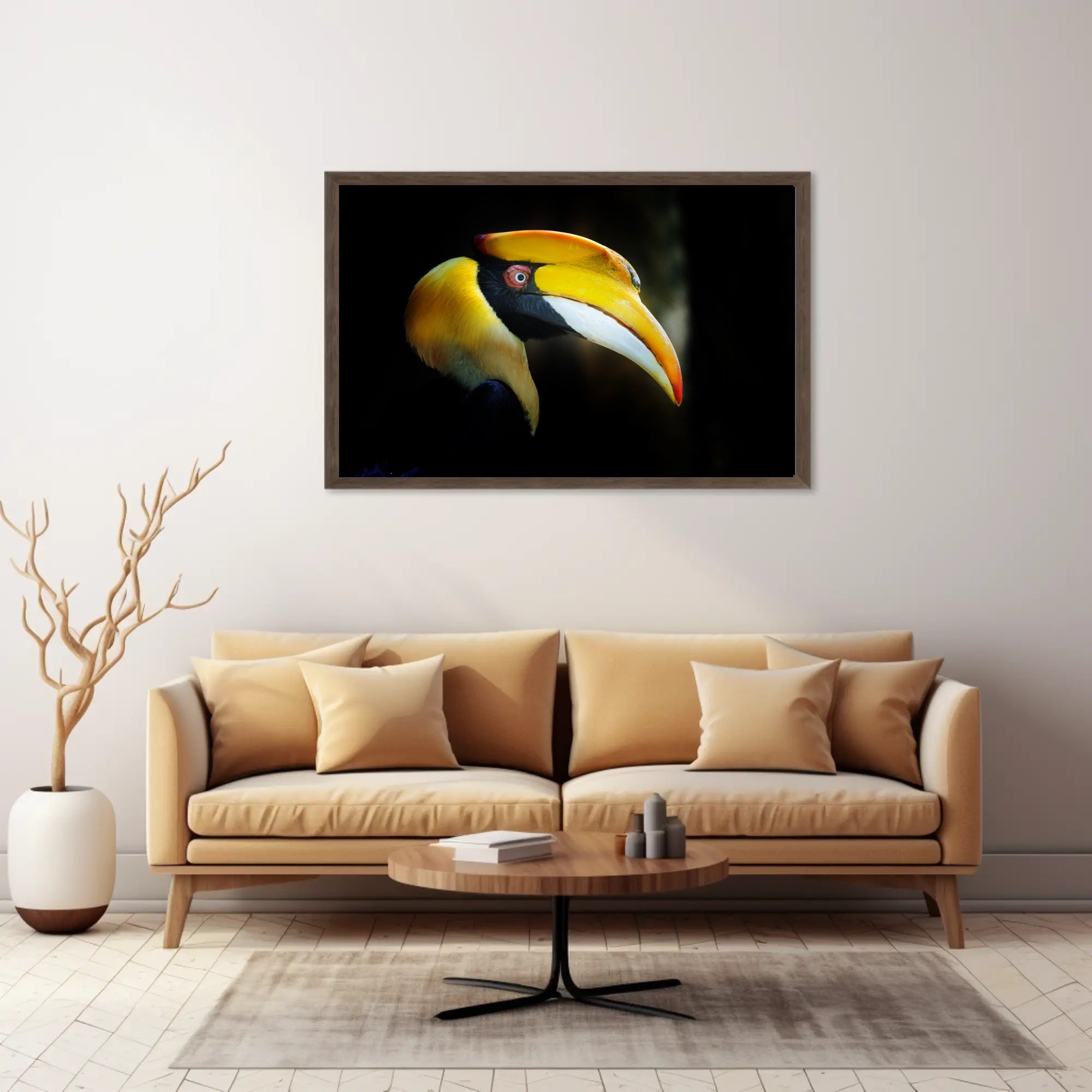 Hornbill in Tropical Habitat Animal Poster PosterGoat