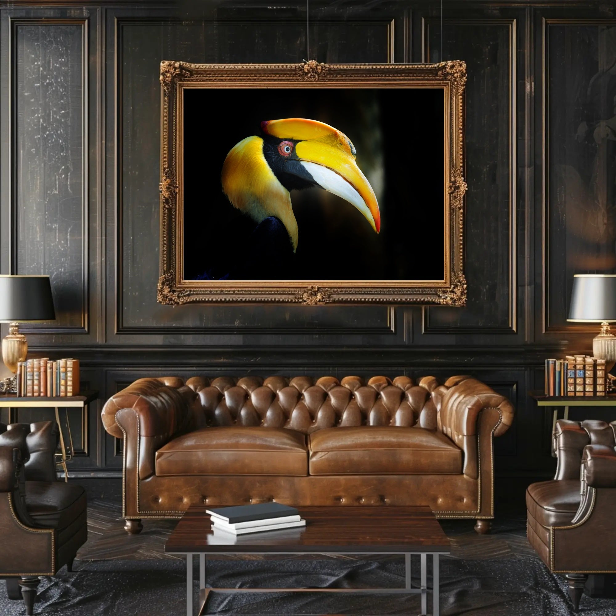 Hornbill in Tropical Habitat Animal Poster PosterGoat