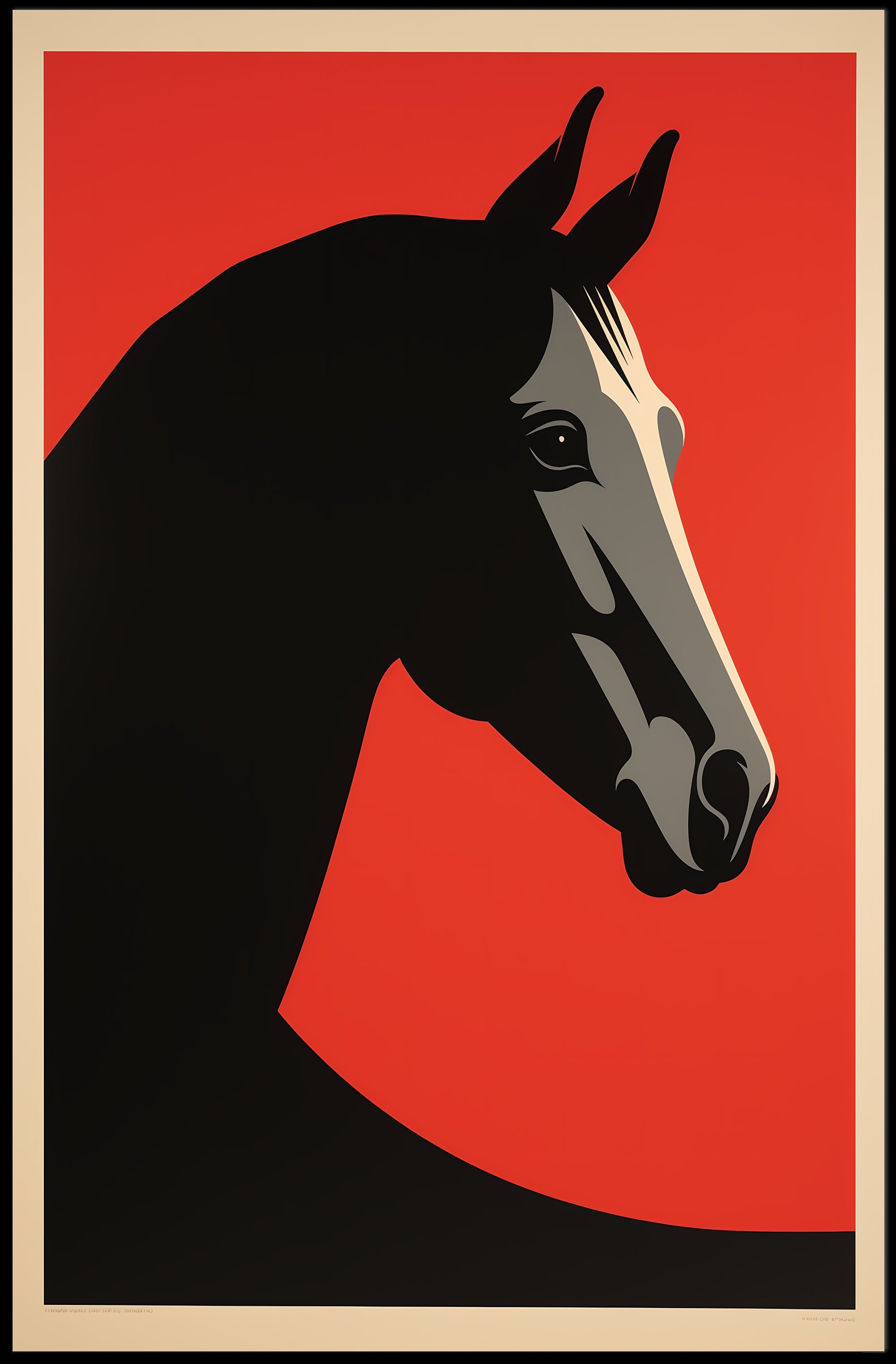 Horse Head Abstract Design Art Print - Abstract or Artistic Poster PosterGoat