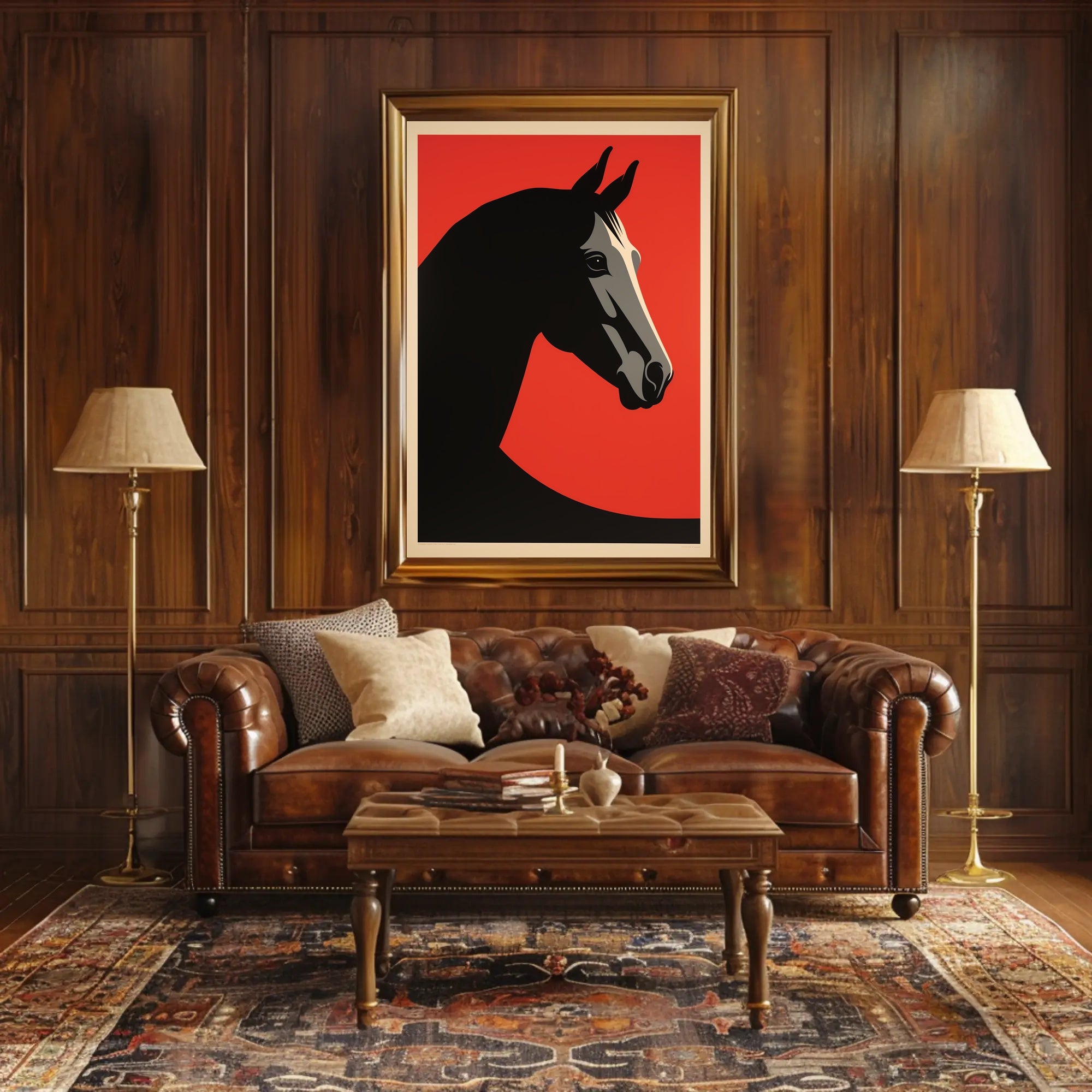Horse Head Abstract Design Art Print - Abstract or Artistic Poster PosterGoat