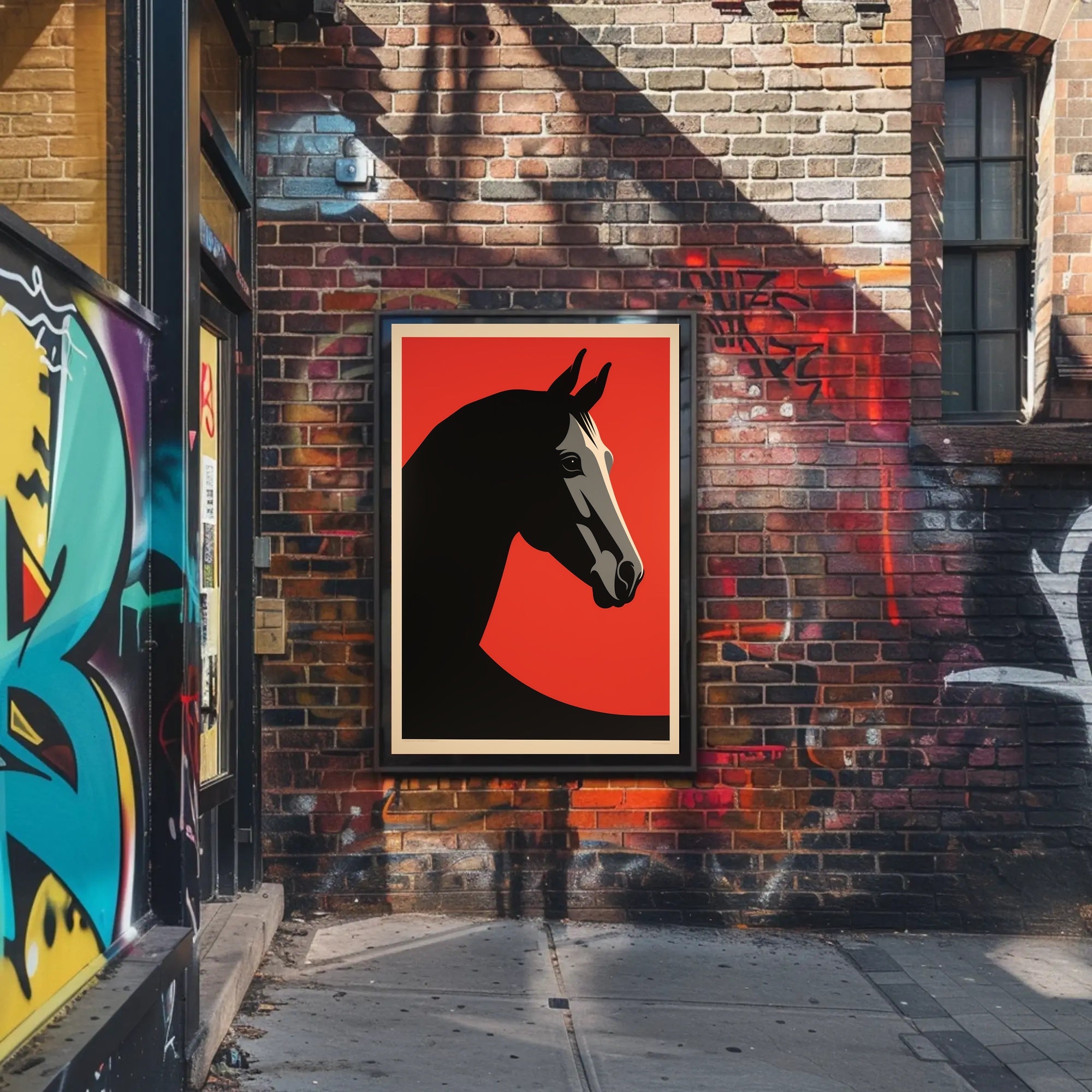 Horse Head Abstract Design Art Print - Abstract or Artistic Poster PosterGoat