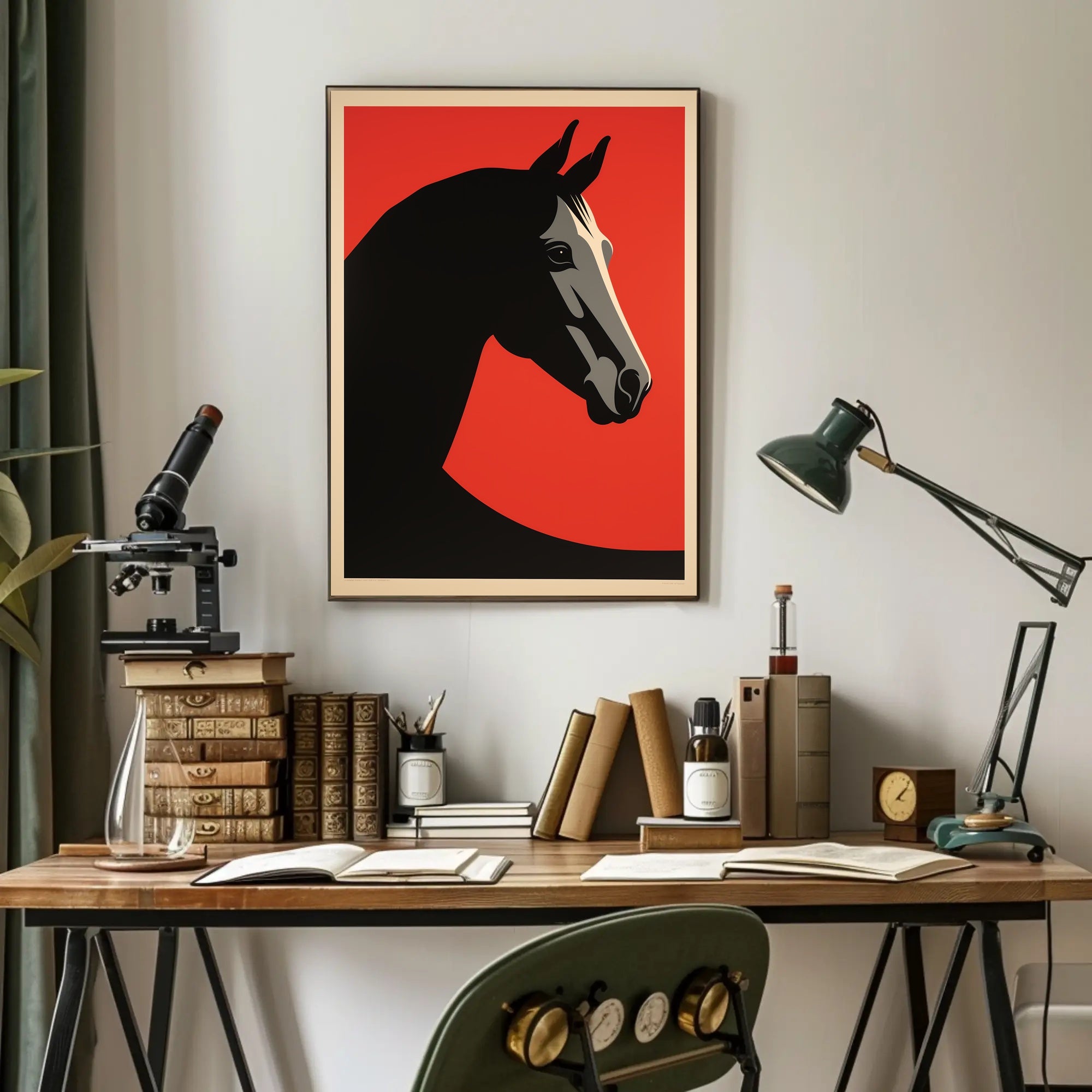 Horse Head Abstract Design Art Print - Abstract or Artistic Poster PosterGoat