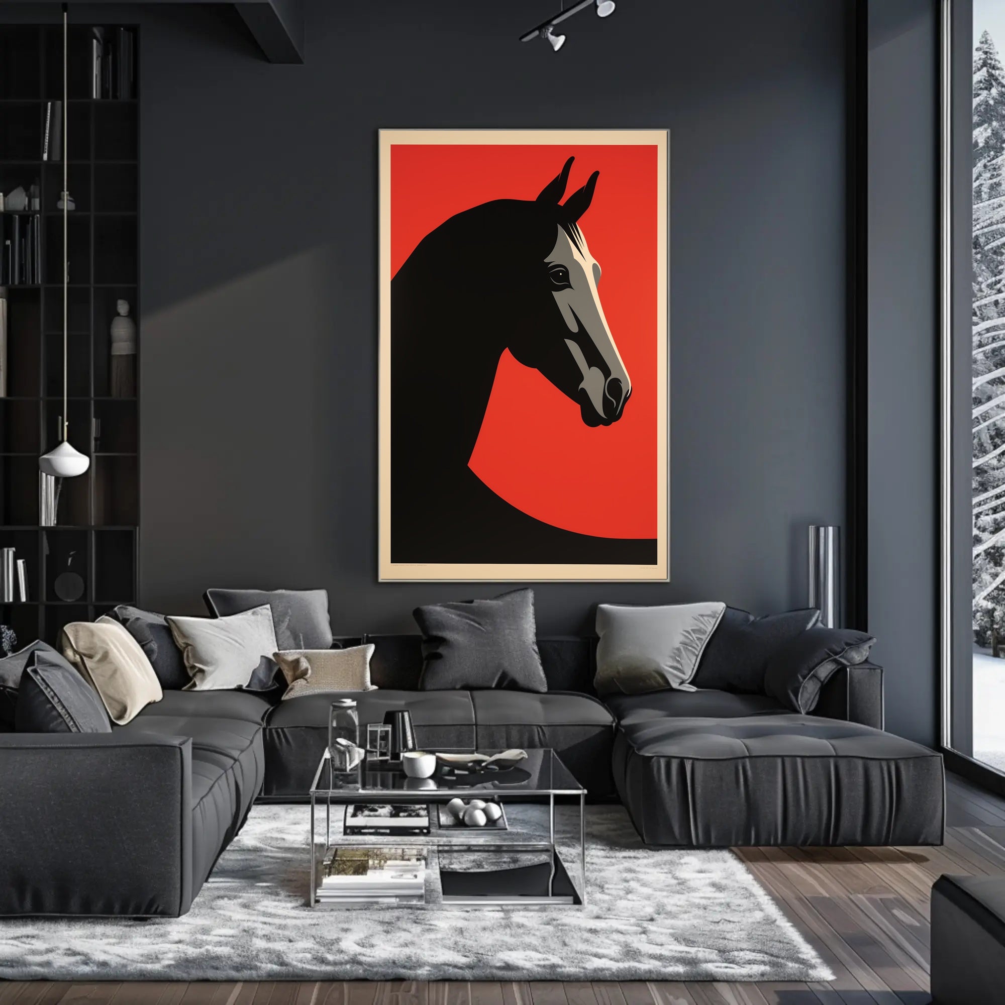 Horse Head Abstract Design Art Print - Abstract or Artistic Poster PosterGoat