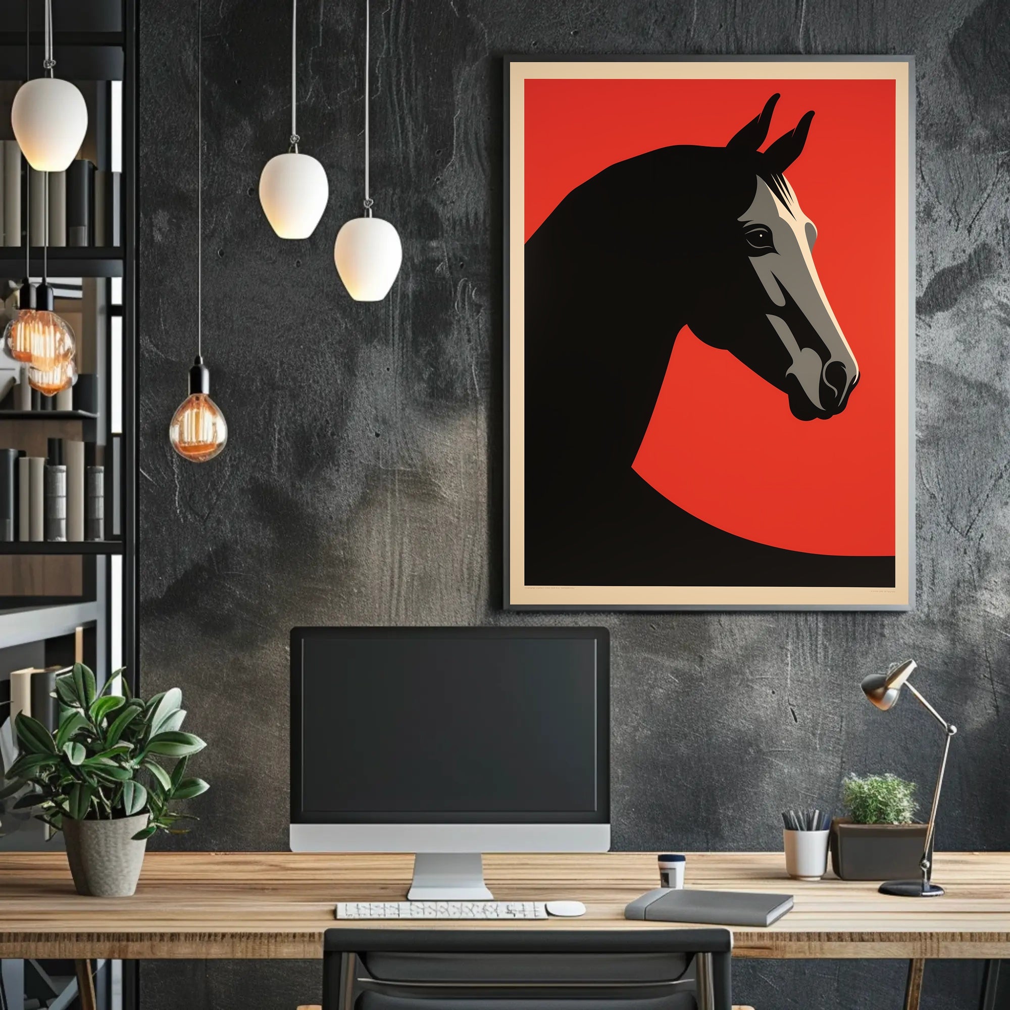 Horse Head Abstract Design Art Print - Abstract or Artistic Poster PosterGoat