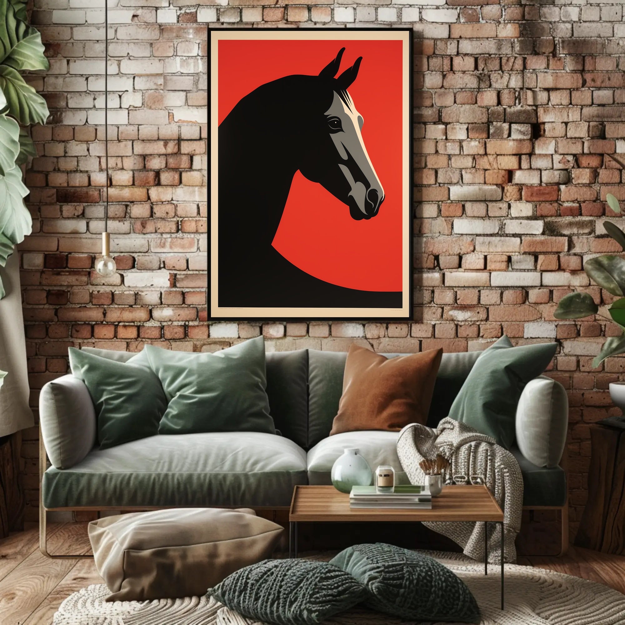 Horse Head Abstract Design Art Print - Abstract or Artistic Poster PosterGoat
