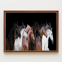 Horses in Motion Gallery Art Print - Animal Poster PosterGoat
