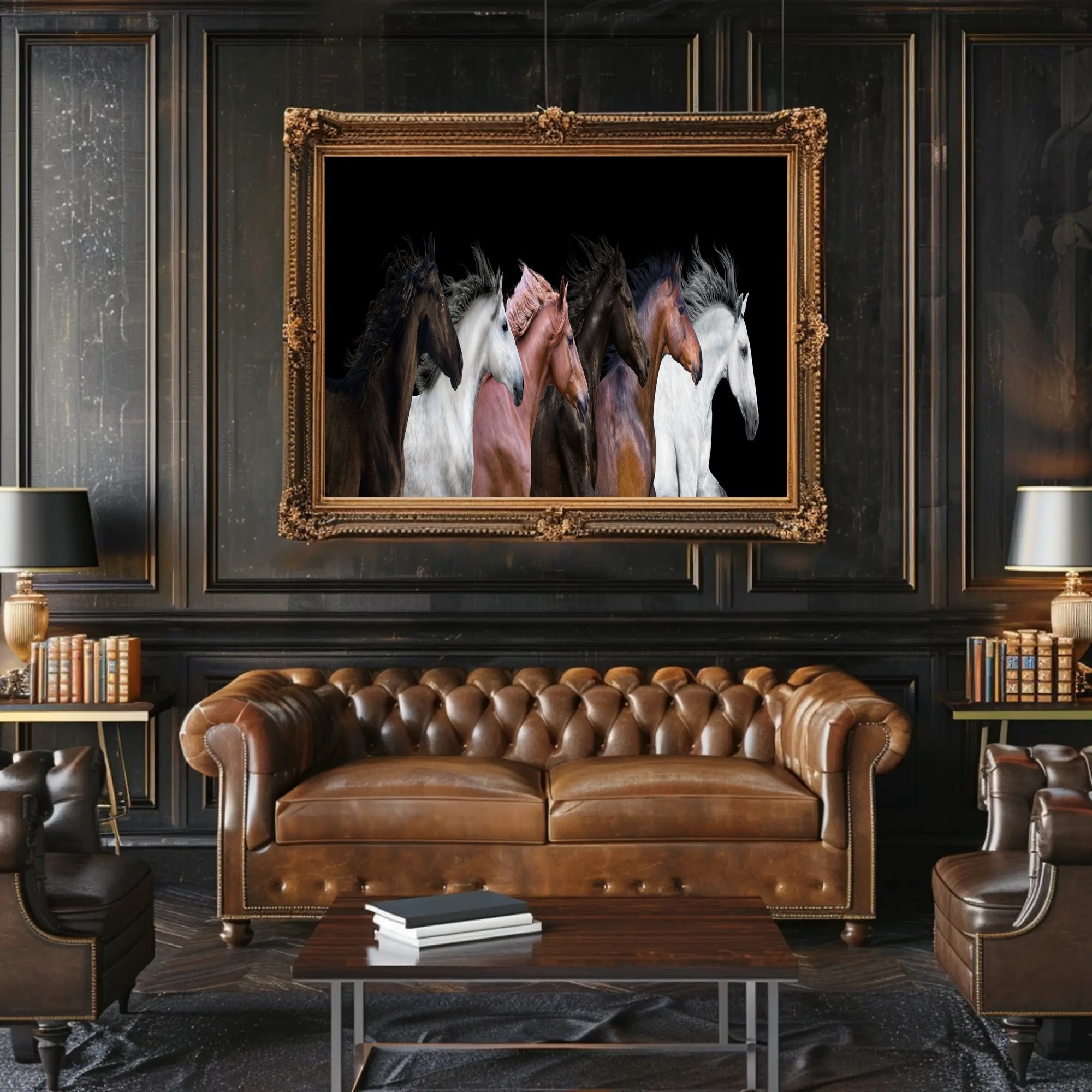 Horses in Motion Gallery Art Print - Animal Poster PosterGoat
