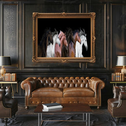 Horses in Motion Gallery Art Print - Animal Poster PosterGoat