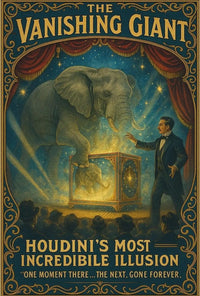 Houdini's Vanishing Elephant Illusion: Vintage Magic Poster PosterGoat