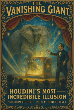 Houdini's Vanishing Elephant Illusion: Vintage Magic Poster PosterGoat