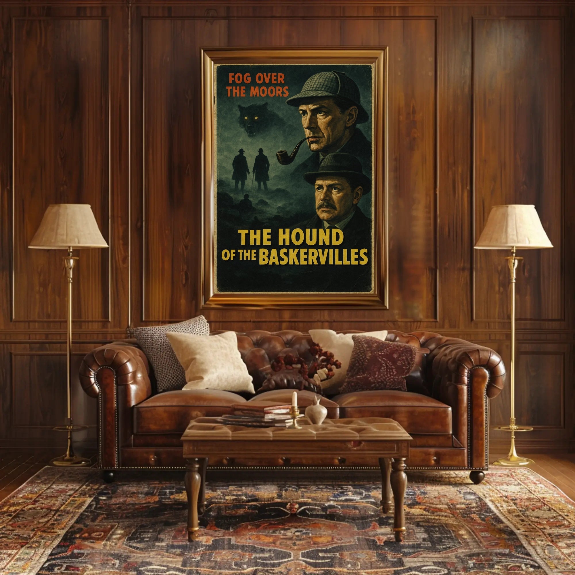 Hound of the Baskervilles Mystery Art Poster PosterGoat