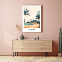Hua Hin Serene Beach Vintage Travel Poster PosterGoat