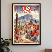 Huasca de Ocampo Watercolor Travel Poster PosterGoat