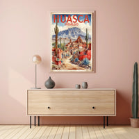 Huasca de Ocampo Watercolor Travel Poster PosterGoat
