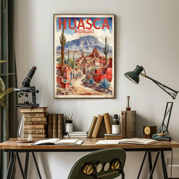 Huasca de Ocampo Watercolor Travel Poster PosterGoat