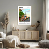 Hudson New York Street Scene Travel Poster PosterGoat