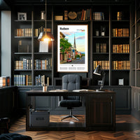 Hudson New York Street Scene Travel Poster PosterGoat