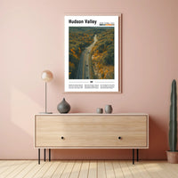 Hudson Valley Winding Road Travel Poster PosterGoat