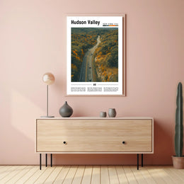Hudson Valley Winding Road Travel Poster PosterGoat