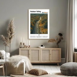 Hudson Valley Winding Road Travel Poster PosterGoat