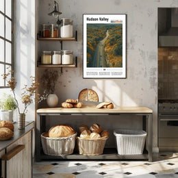 Hudson Valley Winding Road Travel Poster PosterGoat