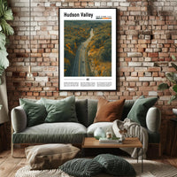 Hudson Valley Winding Road Travel Poster PosterGoat