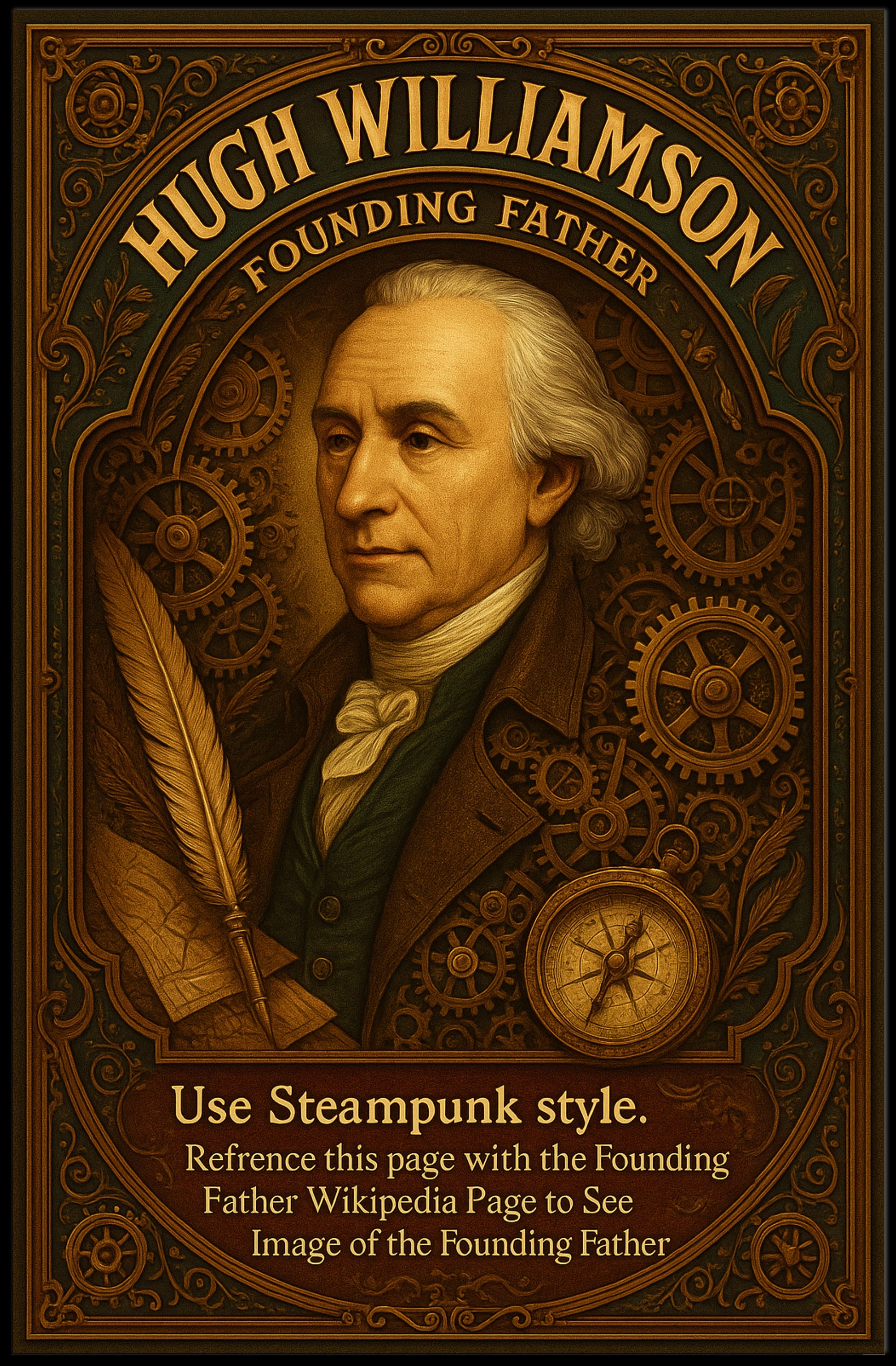 Hugh Williamson Founding Father Poster PosterGoat