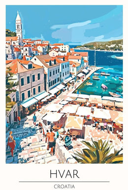 Hvar Croatia Coastal Vibes Travel Poster PosterGoat
