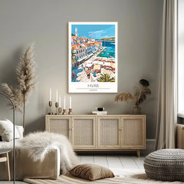 Hvar Croatia Coastal Vibes Travel Poster PosterGoat