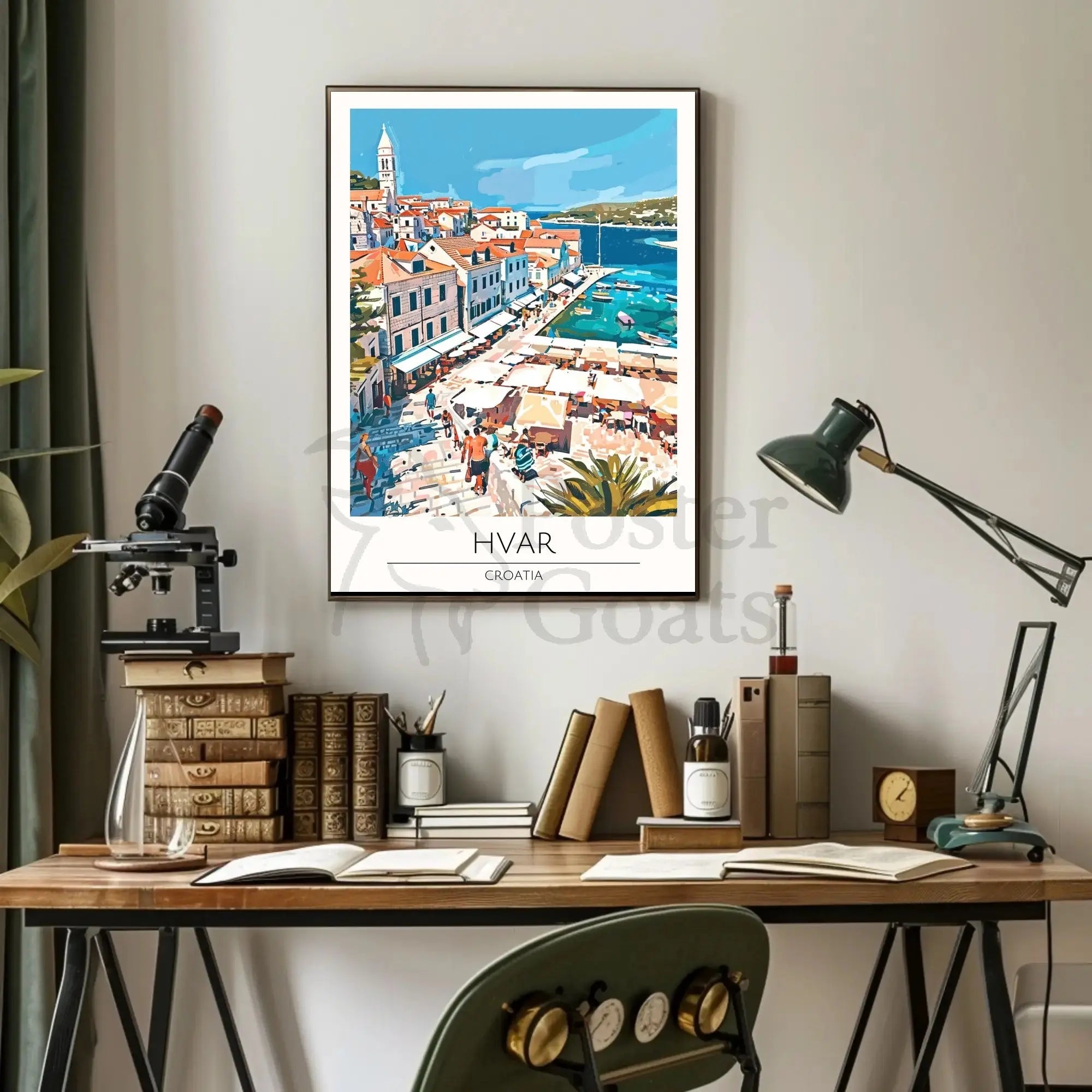 Hvar Croatia Coastal Vibes Travel Poster PosterGoat