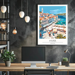 Hvar Croatia Coastal Vibes Travel Poster PosterGoat