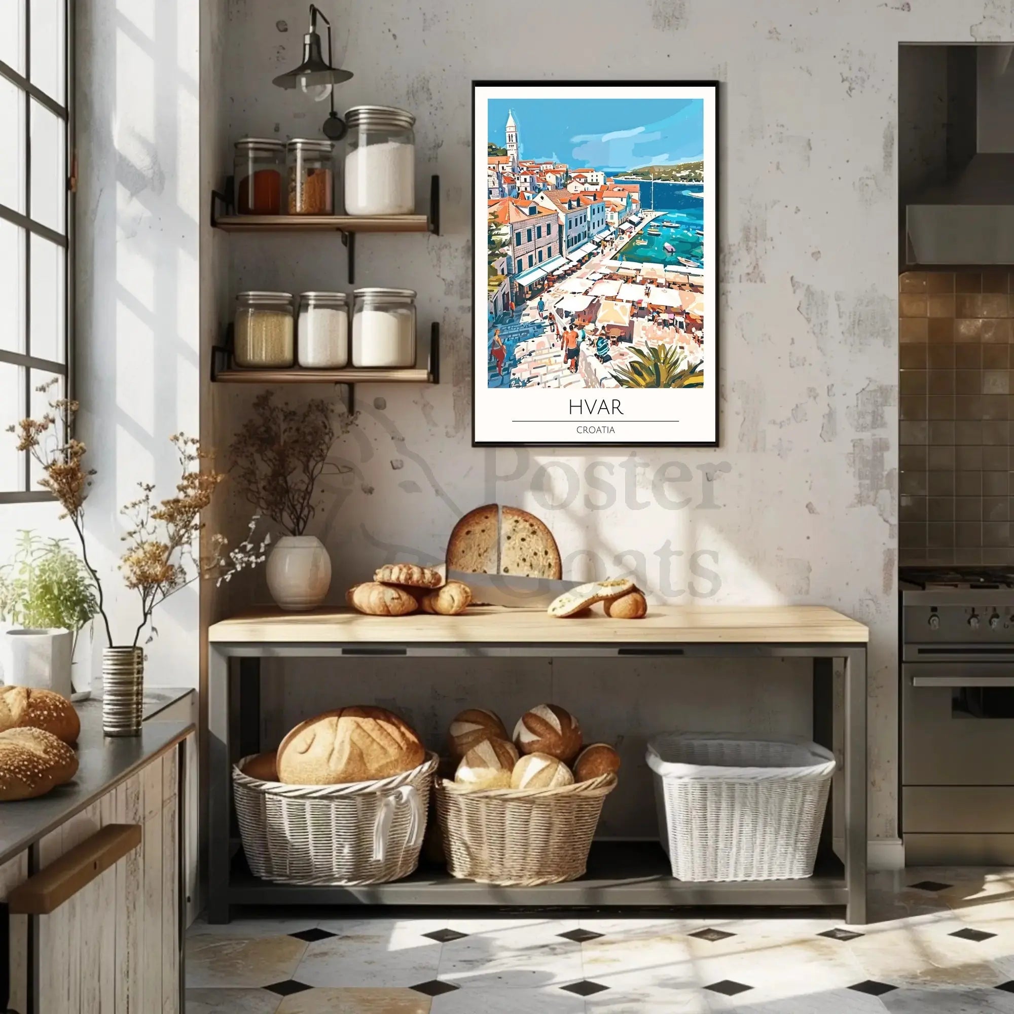Hvar Croatia Coastal Vibes Travel Poster PosterGoat