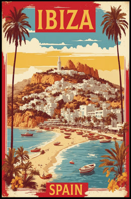 Ibiza Mediterranean Seaside Travel Poster PosterGoat