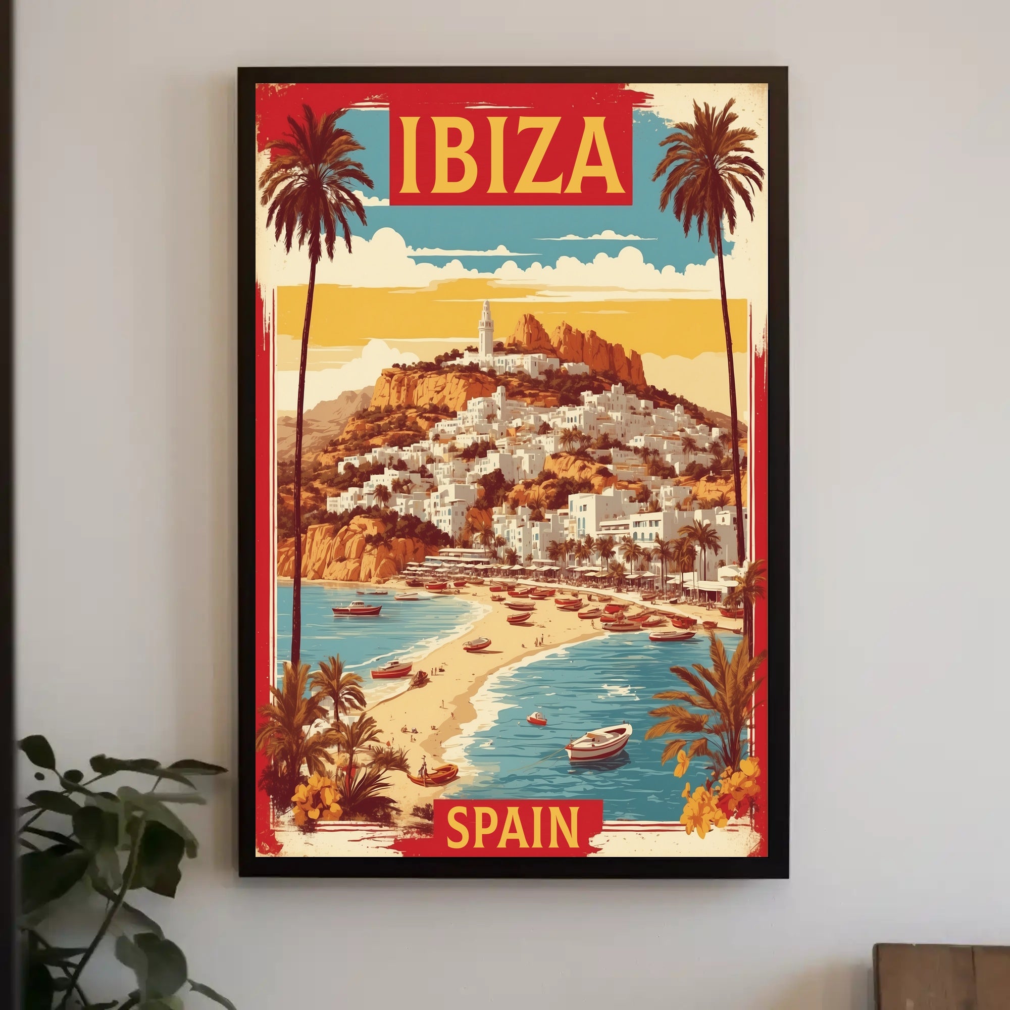 Ibiza Mediterranean Seaside Travel Poster PosterGoat
