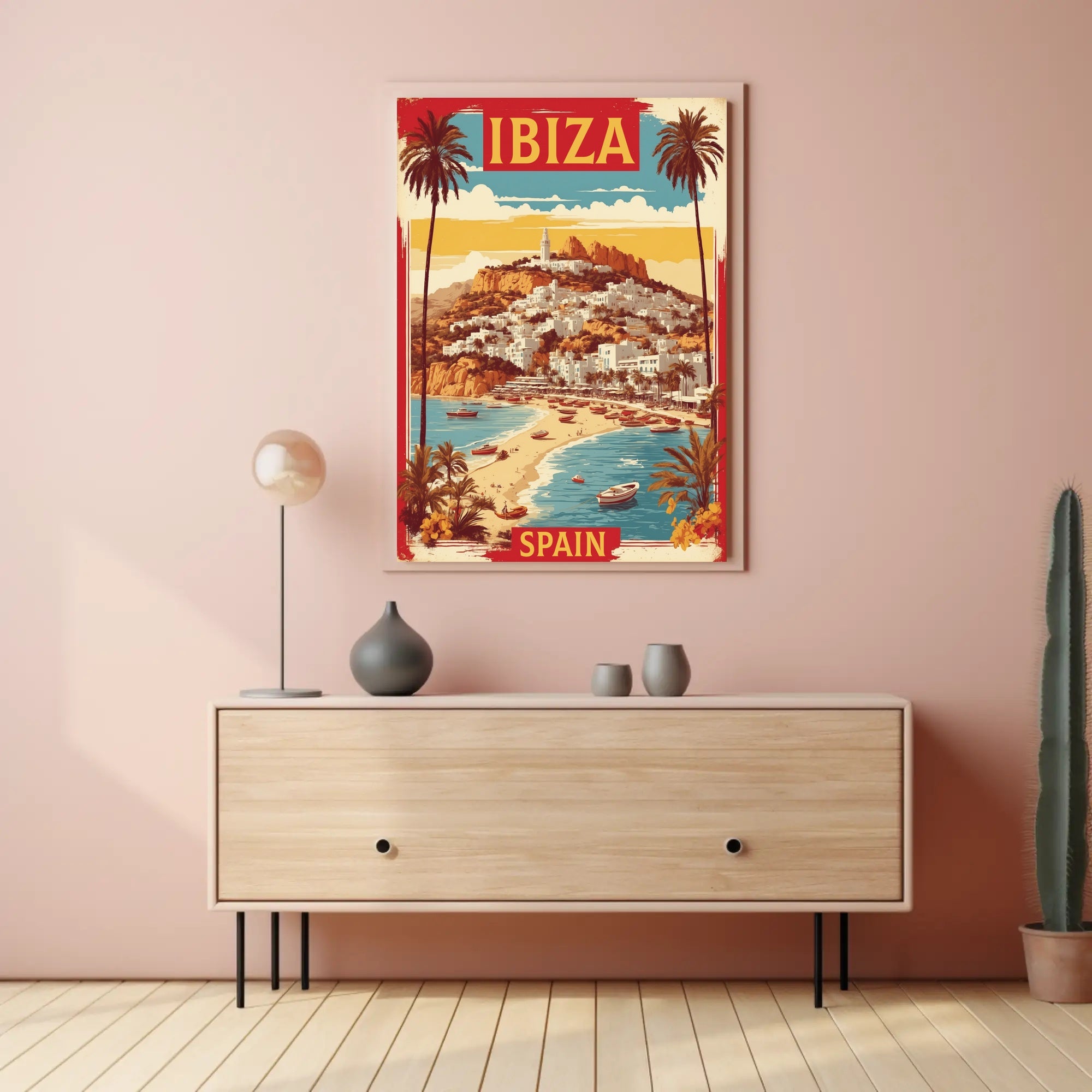 Ibiza Mediterranean Seaside Travel Poster PosterGoat