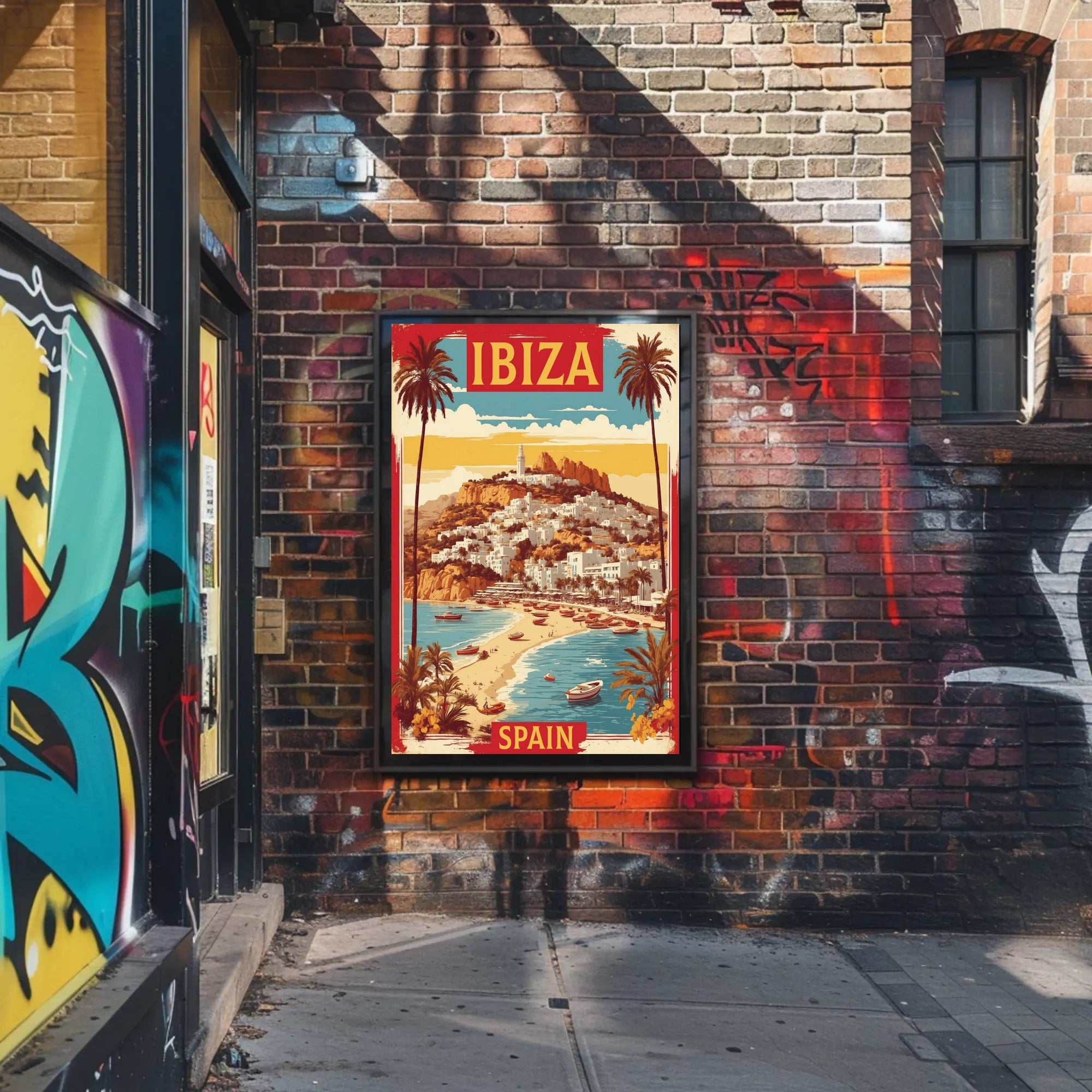Ibiza Mediterranean Seaside Travel Poster PosterGoat