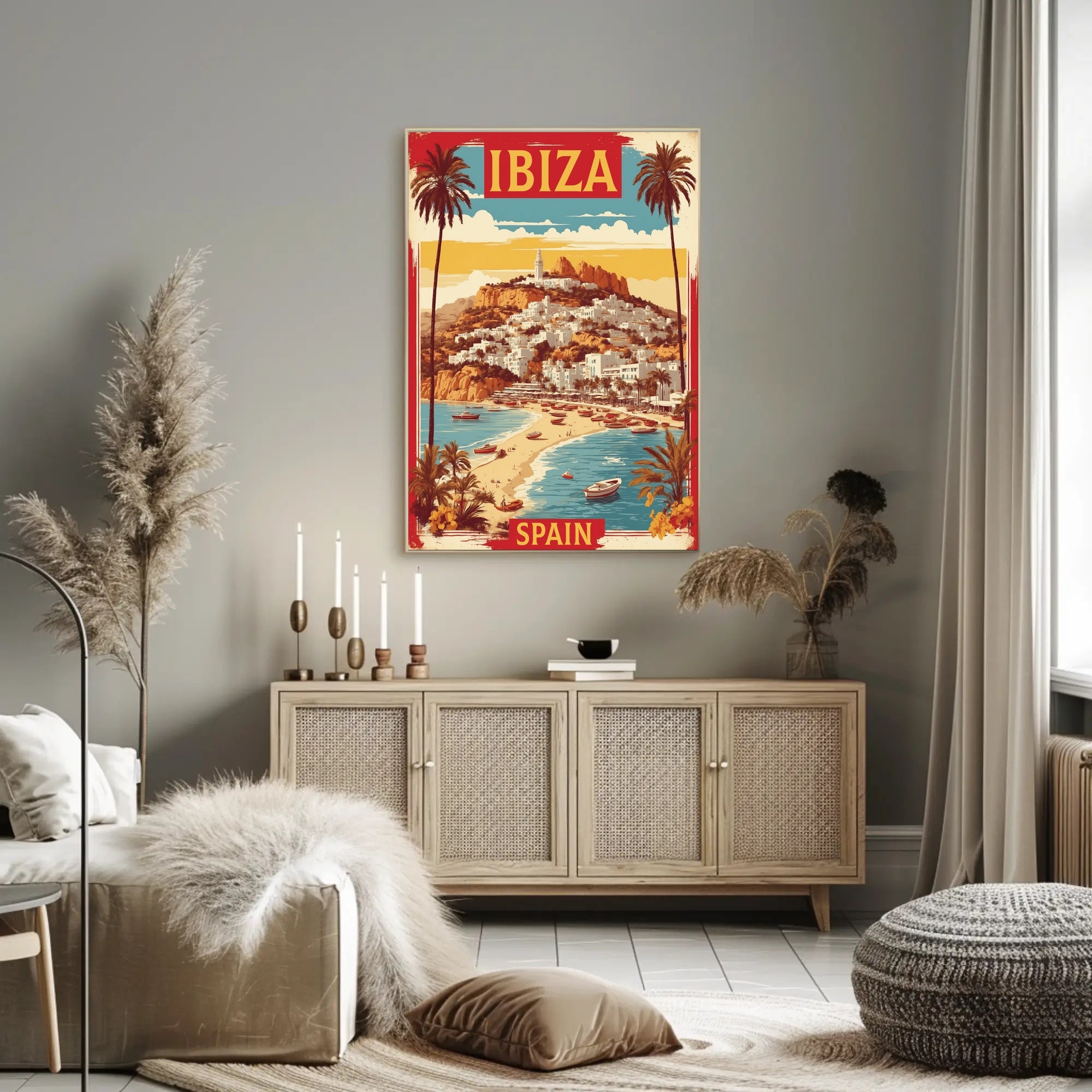 Ibiza Mediterranean Seaside Travel Poster PosterGoat