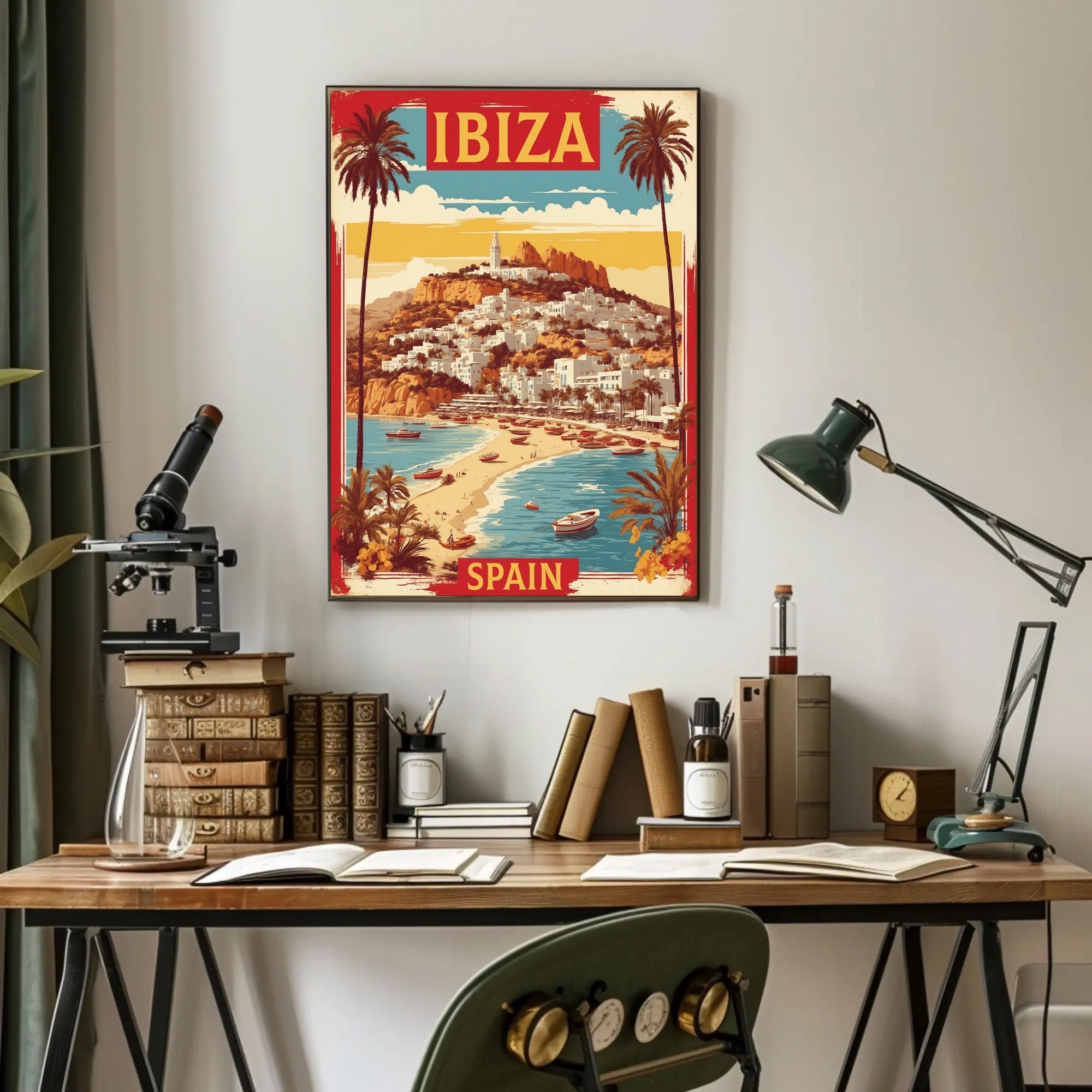 Ibiza Mediterranean Seaside Travel Poster PosterGoat