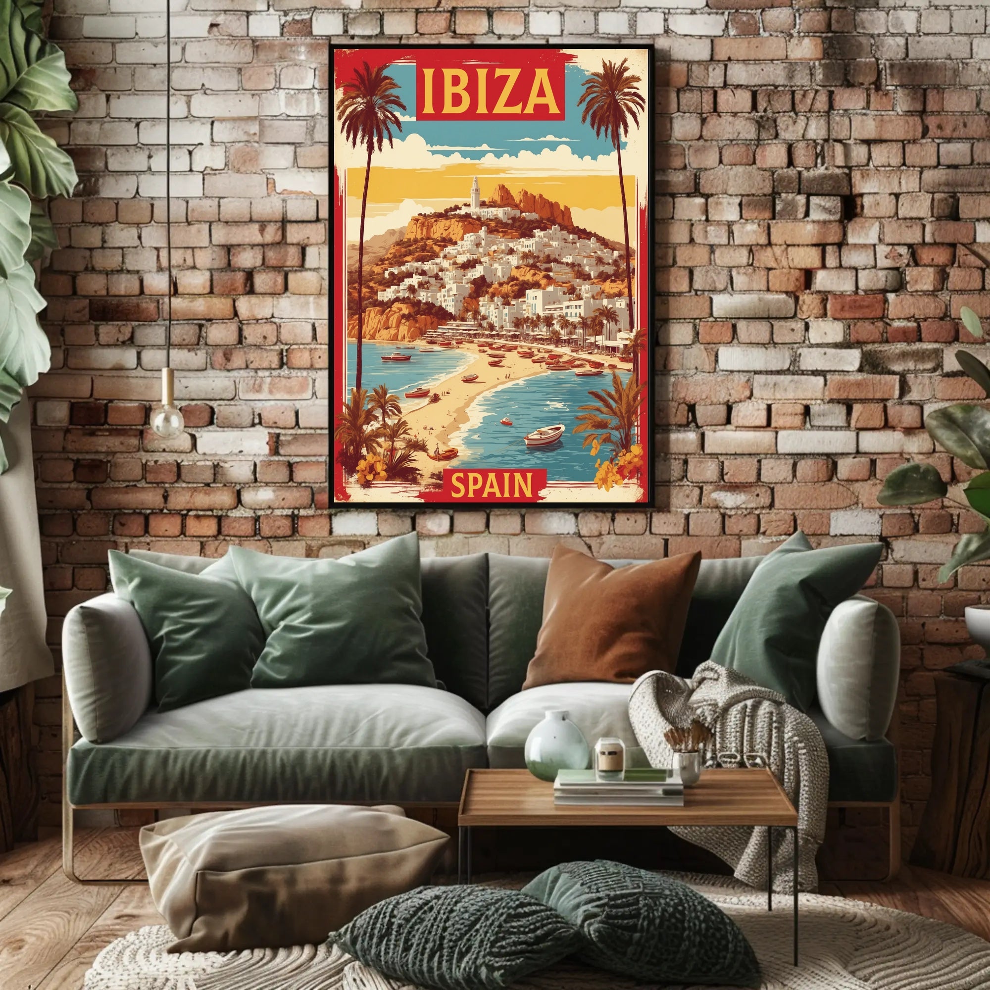Ibiza Mediterranean Seaside Travel Poster PosterGoat