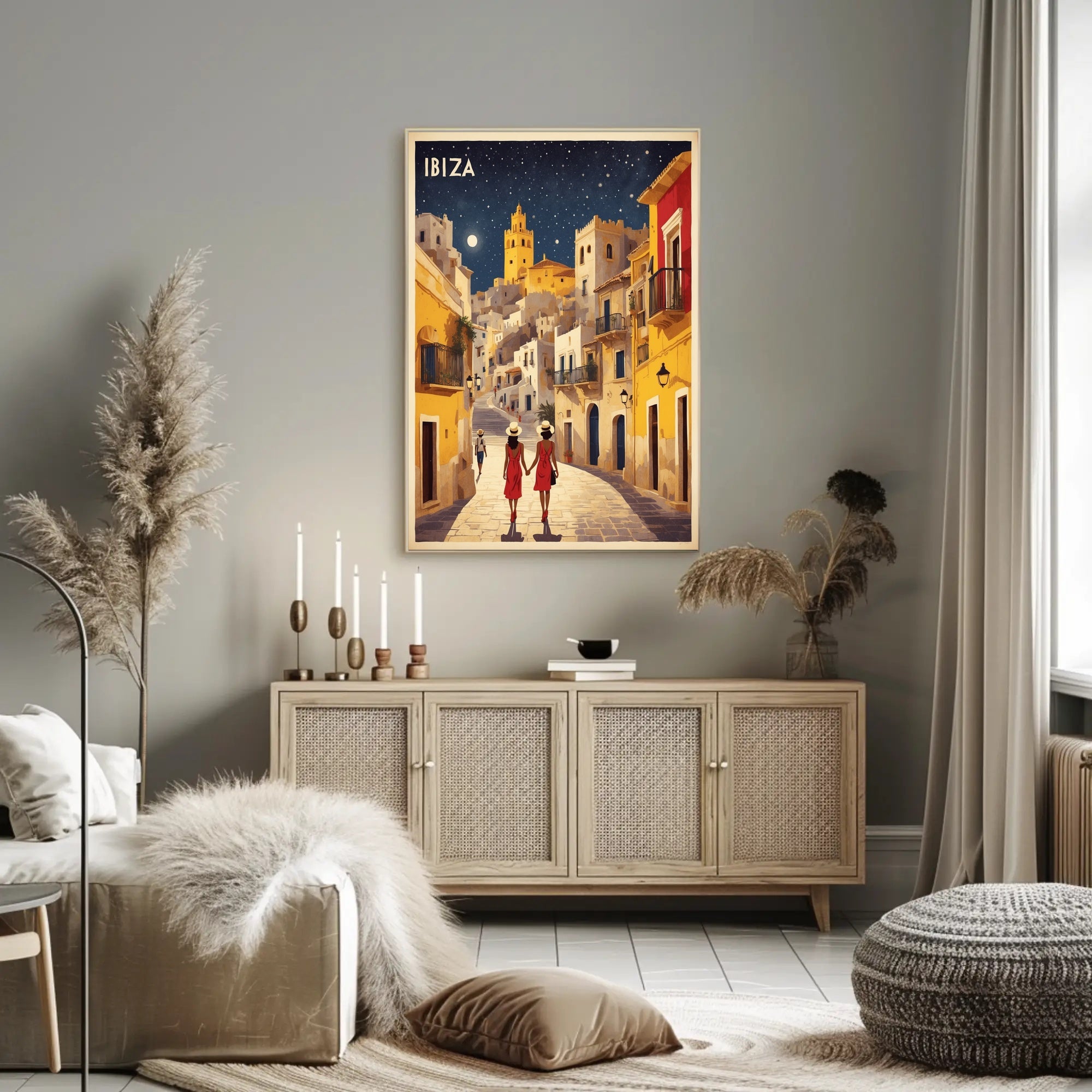 Ibiza Street Stroll Travel Experience Poster PosterGoat