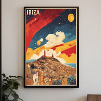 Ibiza's Dreamy Landscape Vintage Travel Poster PosterGoat