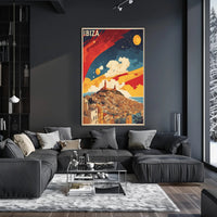 Ibiza's Dreamy Landscape Vintage Travel Poster PosterGoat