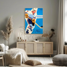 Ice Hockey Action 1972 Sports Poster PosterGoat