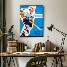 Ice Hockey Action 1972 Sports Poster PosterGoat