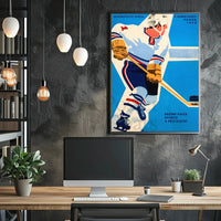 Ice Hockey Action 1972 Sports Poster PosterGoat