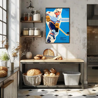Ice Hockey Action 1972 Sports Poster PosterGoat