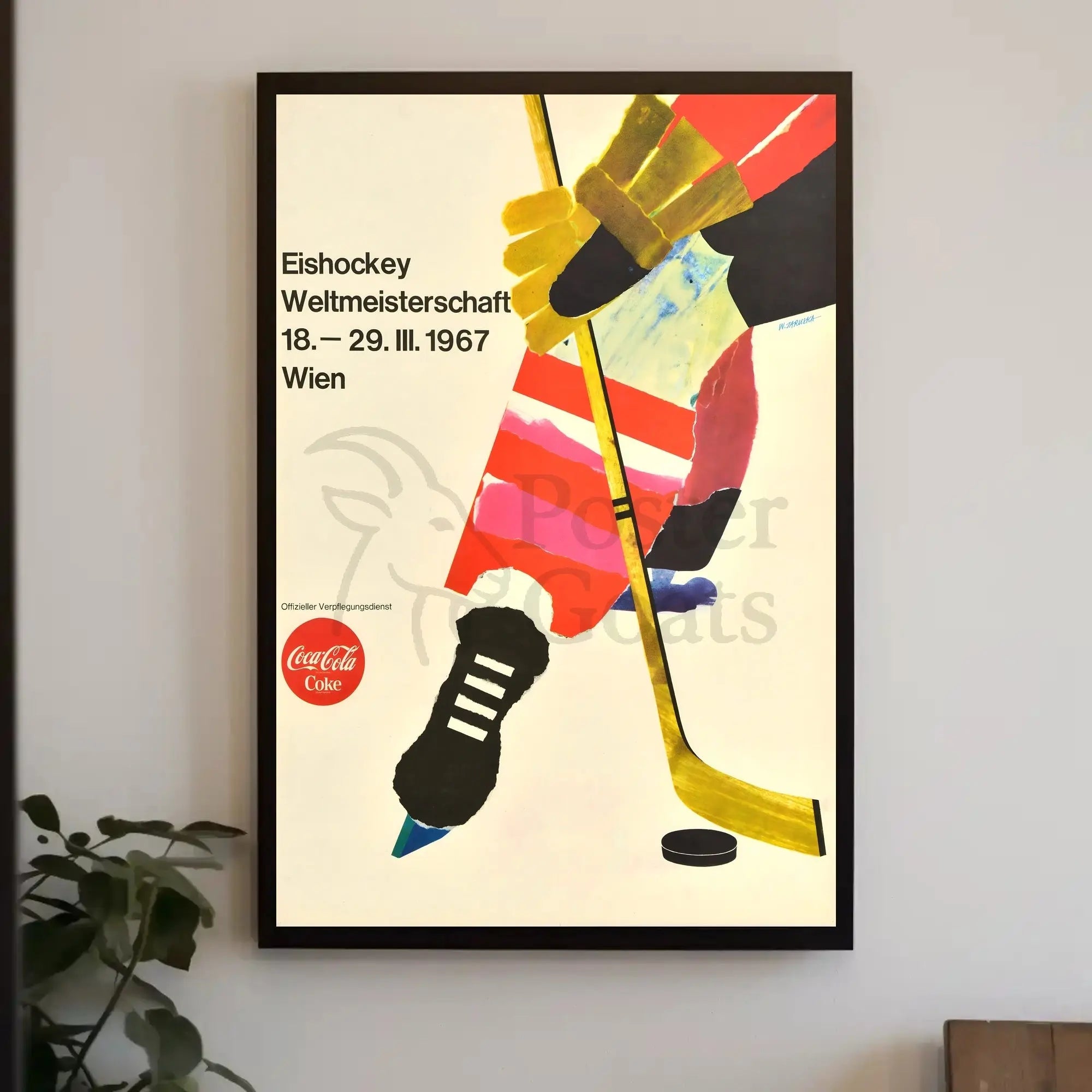 Ice Hockey Championship 1967 Artistic Sports Poster PosterGoat